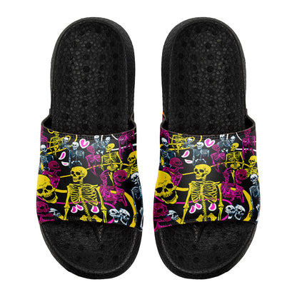 Customized Basketball Slippers With Added Patterns, Name Number Logo