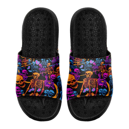 Customized Basketball Slippers With Added Patterns, Name Number Logo