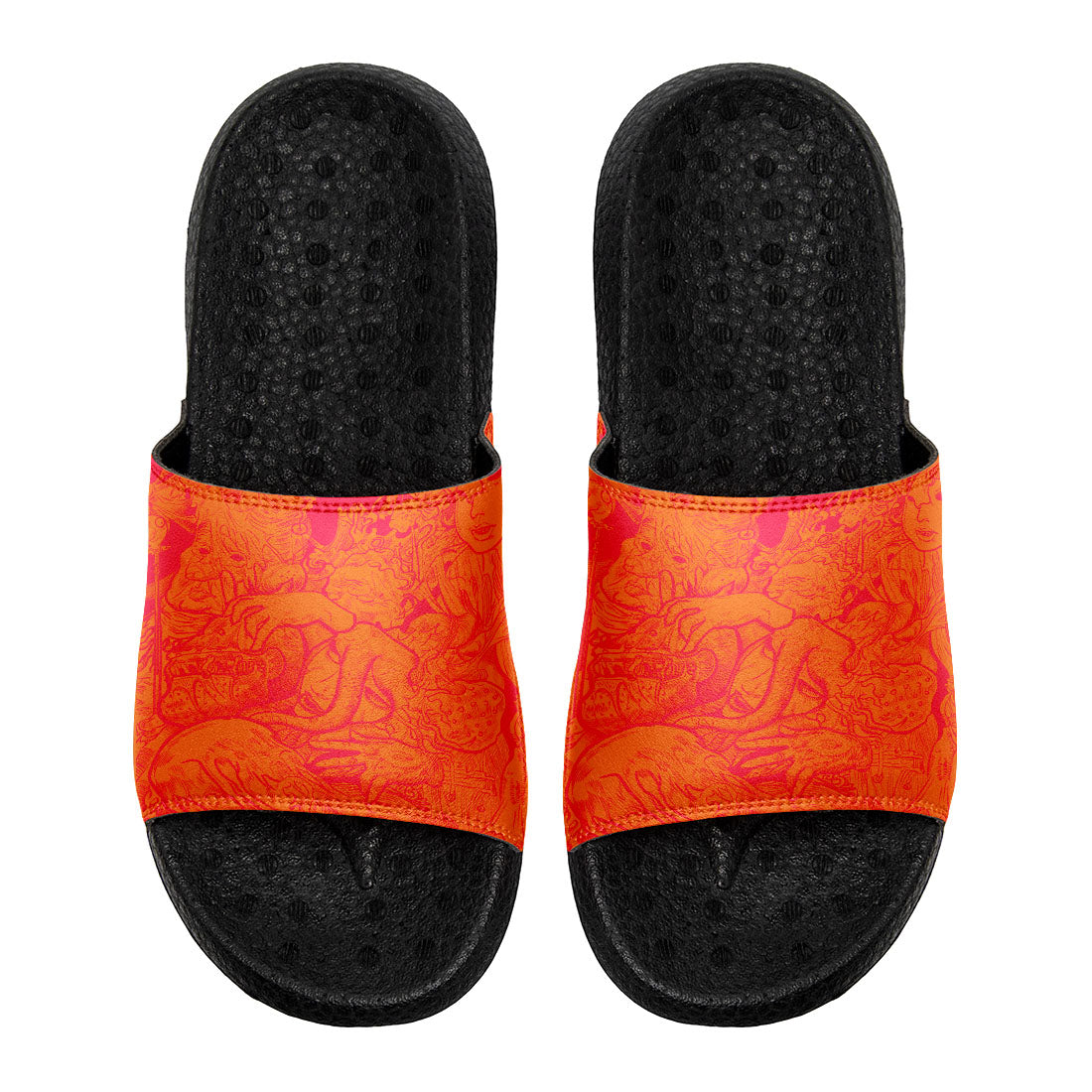 Customized Basketball Slippers With Added Patterns, Name Number Logo