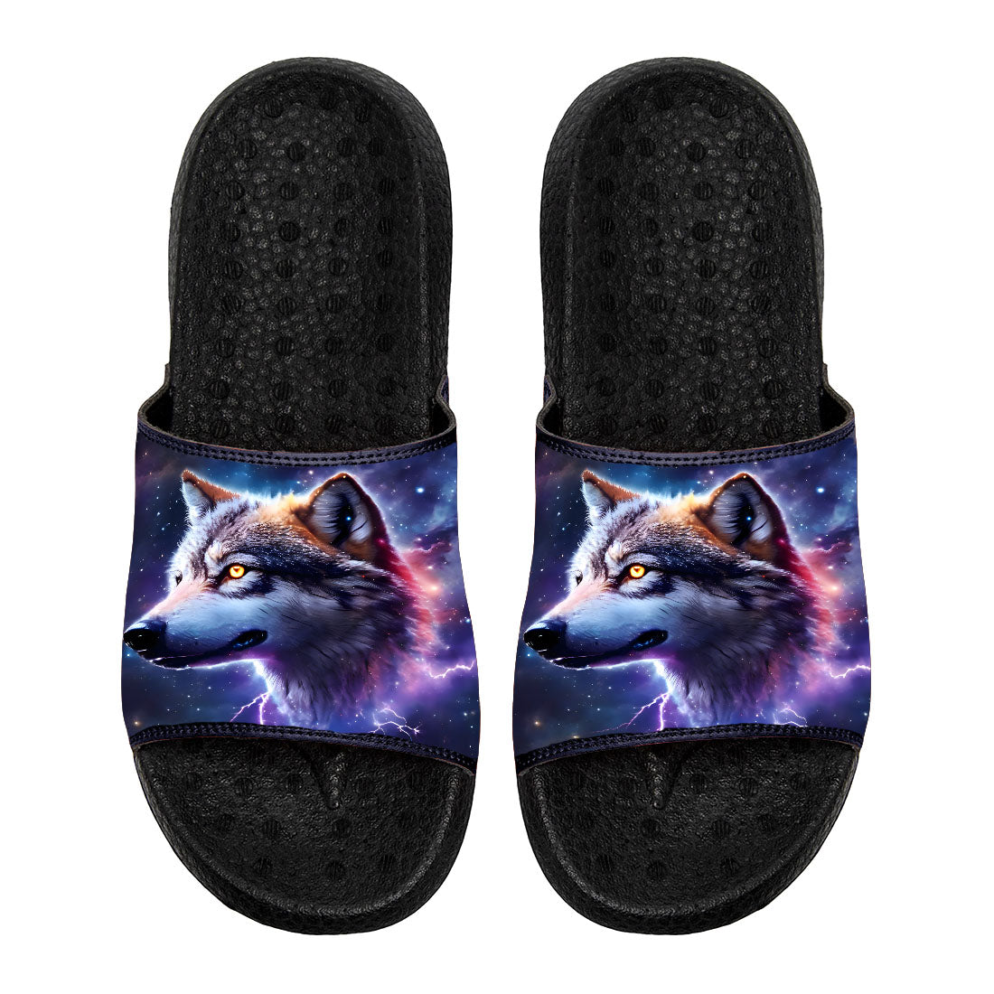 Customized Basketball Slippers With Added Patterns, Name Number Logo