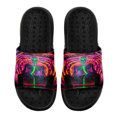 Customized Basketball Slippers With Added Patterns, Name Number Logo