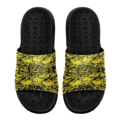 Customized Basketball Slippers With Added Patterns, Name Number Logo