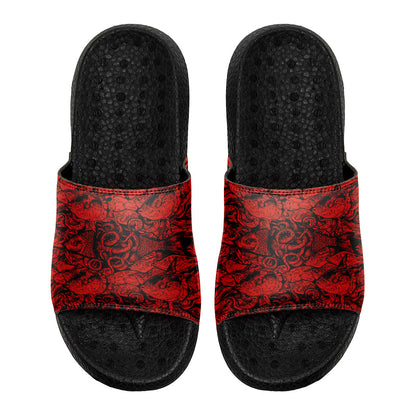 Customized Basketball Slippers With Added Patterns, Name Number Logo
