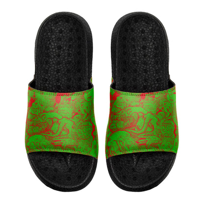 Customized Basketball Slippers With Added Patterns, Name Number Logo