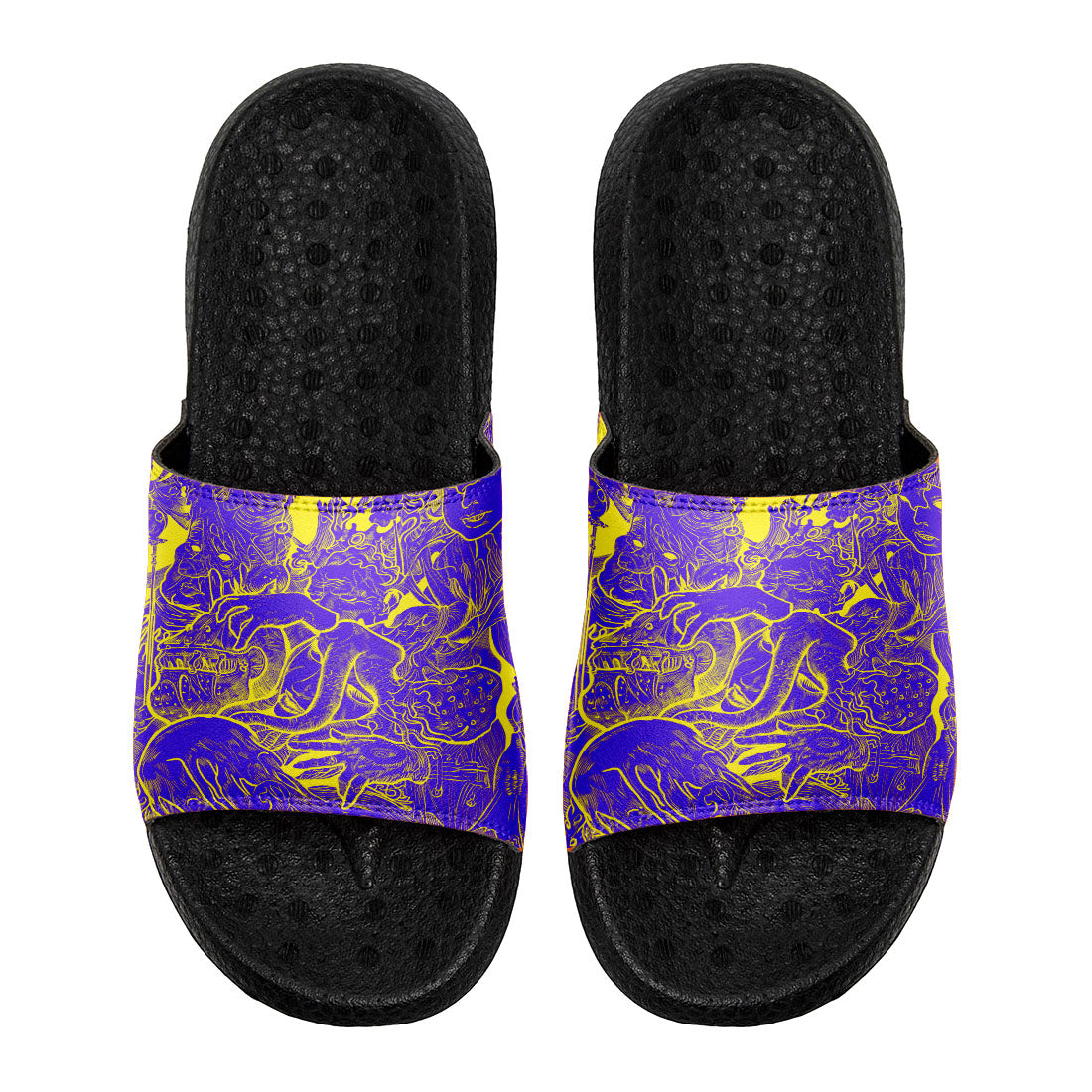 Customized Basketball Slippers With Added Patterns, Name Number Logo