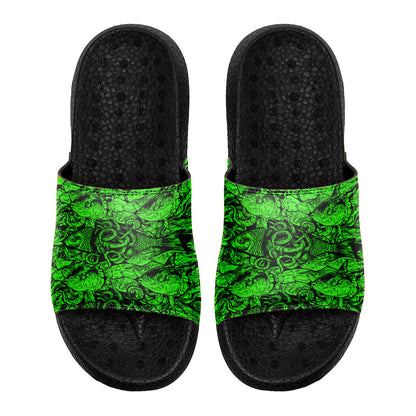 Customized Basketball Slippers With Added Patterns, Name Number Logo