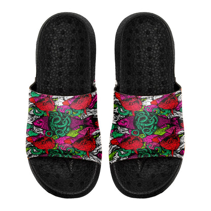 Customized Basketball Slippers With Added Patterns, Name Number Logo