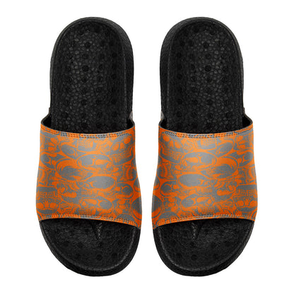 Customized Basketball Slippers With Added Patterns, Name Number Logo