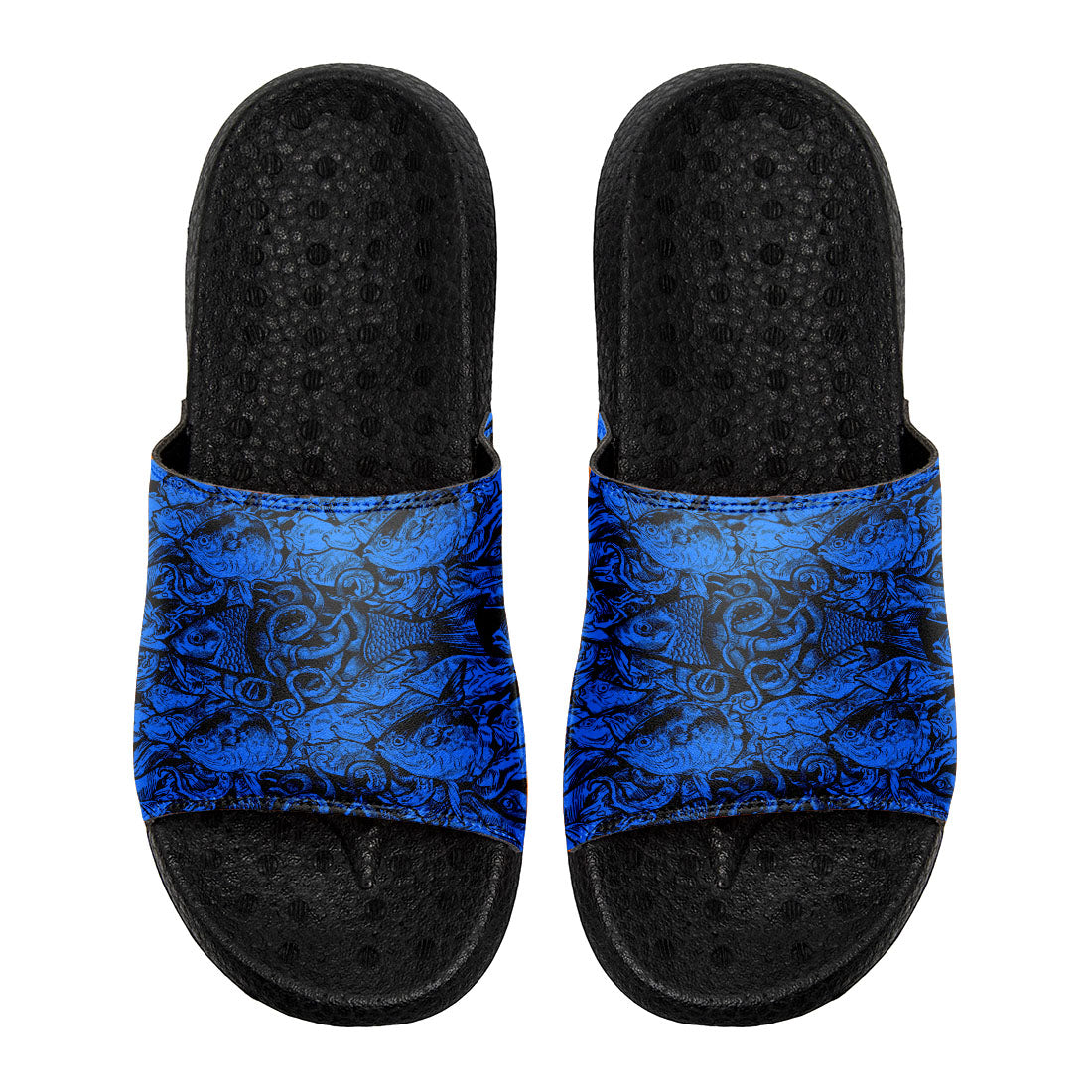 Customized Basketball Slippers With Added Patterns, Name Number Logo