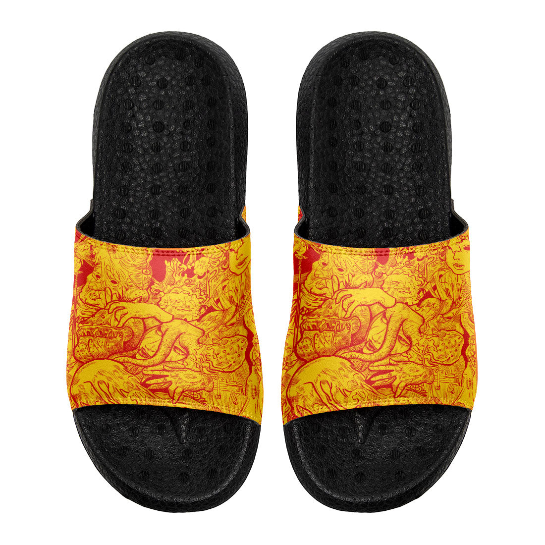 Customized Basketball Slippers With Added Patterns, Name Number Logo