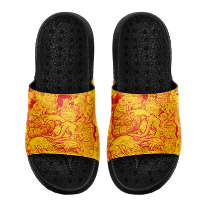 Customized Basketball Slippers With Added Patterns, Name Number Logo