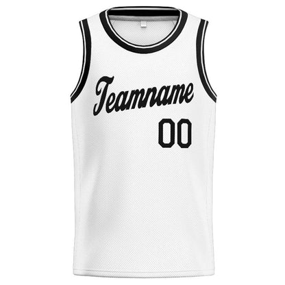 Custom Stitched Basketball Jersey for Men, Women And Kids White-Black