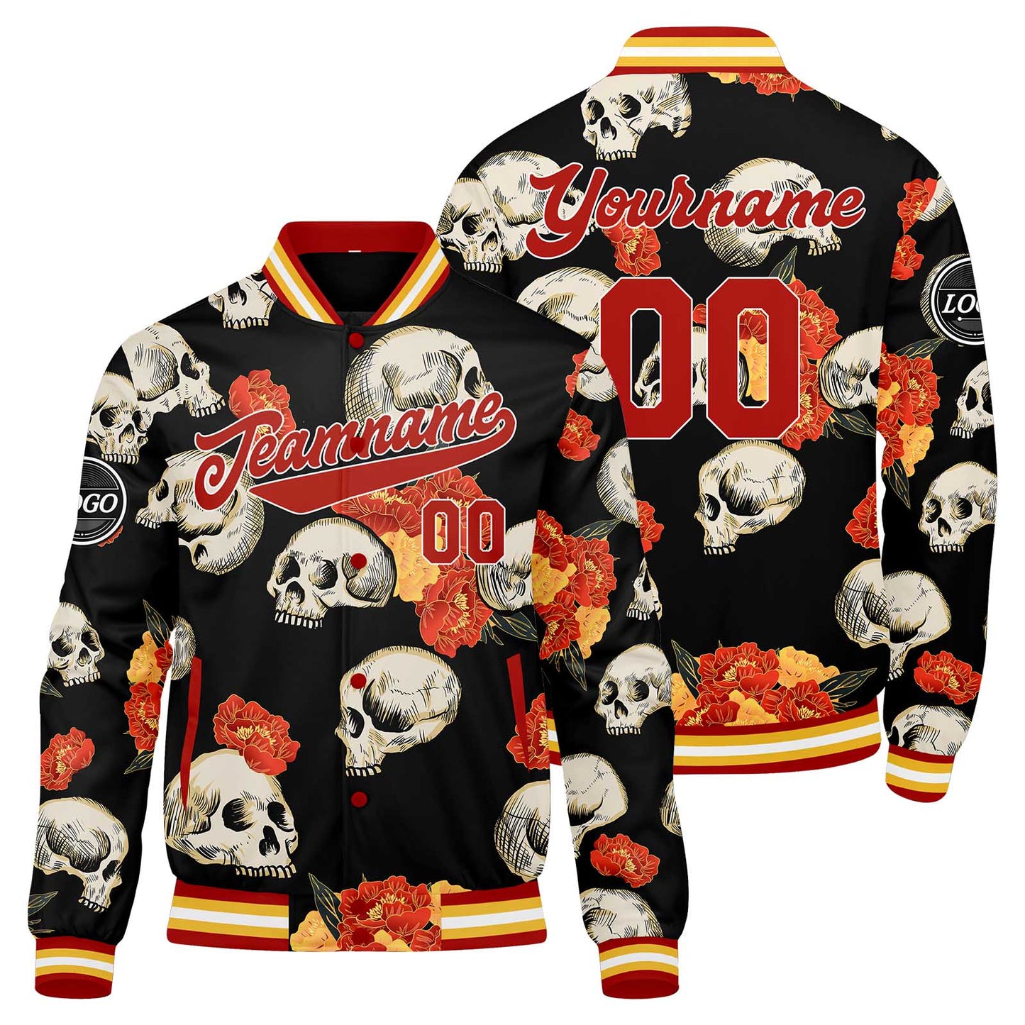 Custom peony Varsity Jacket for Men Women and Youth with Personalized Letterman Jacket