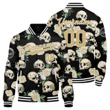 Custom  white rose Varsity Jacket for Men Women and Youth with Personalized Letterman Jacket