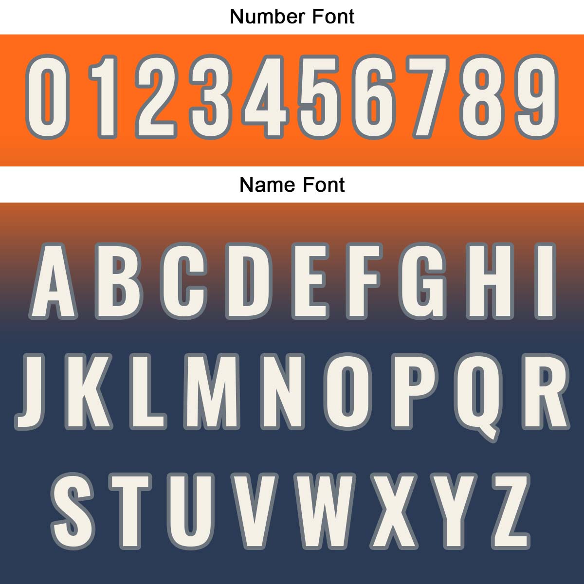 Custom Orange Dark Blue Hip Hop Baseball Jersey Stitched Printed - Personalized Name Number Shirts #BB-0919-0076