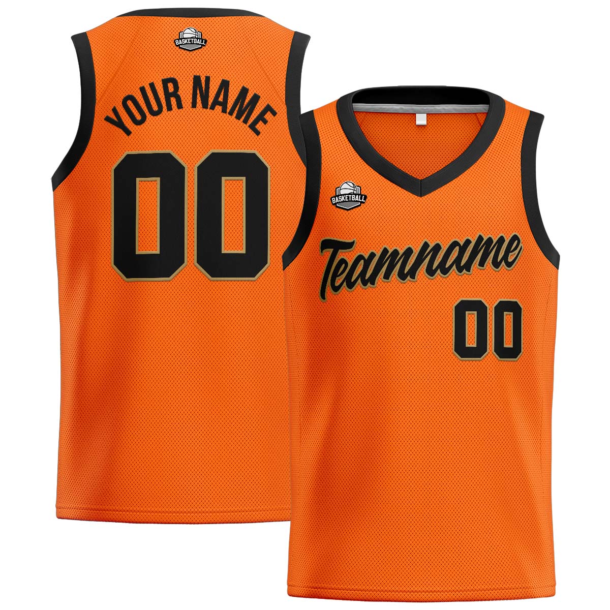 Custom Orange Black Basketball Jersey for Men Women Adult Youth Stitched Name Number Logo