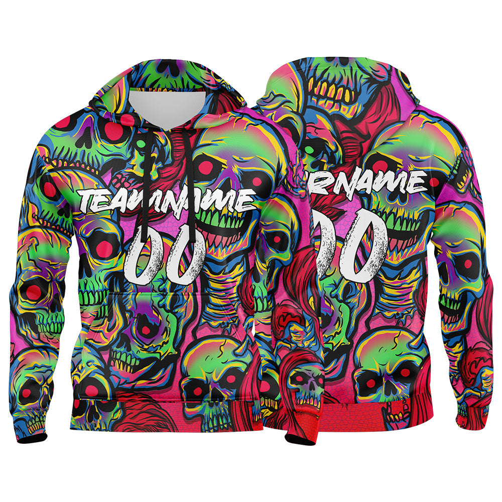 Custom Sweatshirt Hoodie For Man Woman Girl Boy Print Your Logo Name Number Pink&Green