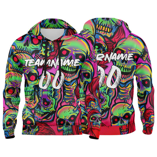 Custom Sweatshirt Hoodie For Man Woman Girl Boy Print Your Logo Name Number Pink&Green