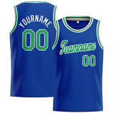 Custom Stitched Basketball Jersey for Men, Women And Kids Royal-Green-White