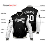 Custom Black White Varsity Jackets for Men Women Youth Personalized Letterman Jackets