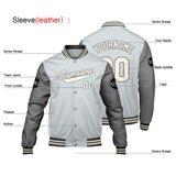 Custom Gray Varsity Jackets for Men Women Youth Personalized Letterman Jackets