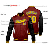 Custom Red Black Varsity Jackets for Men Women Youth Personalized Letterman Jackets