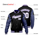 Custom Black Purple Varsity Jackets for Men Women Youth Personalized Letterman Jackets