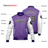 Custom Purple White Varsity Jackets for Men Women Youth Personalized Letterman Jackets