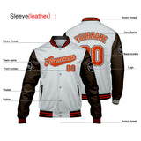Custom Light Gray Brown Varsity Jackets for Men Women Youth Personalized Letterman Jackets