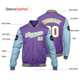 Custom Purple Blue Varsity Jackets for Men Women Youth Personalized Letterman Jackets