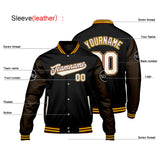 Custom Black Brown Varsity Jackets for Men Women Youth Personalized Letterman Jackets