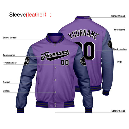 Custom Purple Varsity Jackets for Men Women Youth Personalized Letterman Jackets