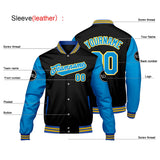 Custom Black Blue Varsity Jackets for Men Women Youth Personalized Letterman Jackets