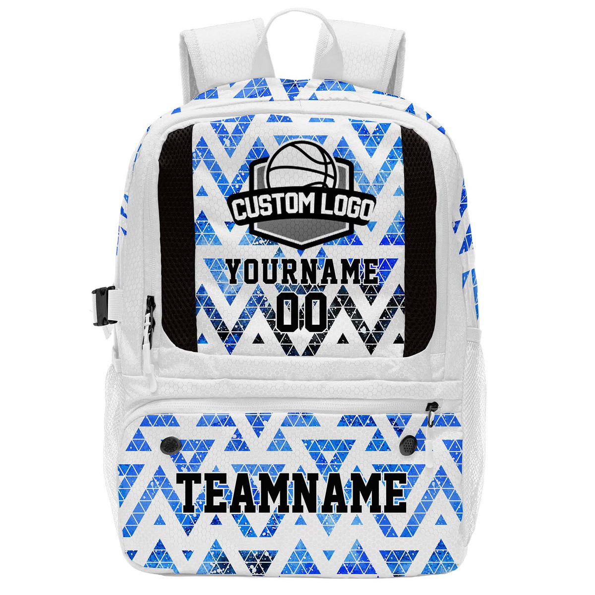 Custom Sky Blue Basketball Soccer Backpack Personalized Player Names - Numbers & Team Logo #150-BP-0914-0019