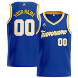 Custom Stitched Basketball Jersey for Men, Women  And Kids Royal-White-Yellow