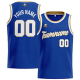 Custom Stitched Basketball Jersey for Men, Women  And Kids Royal-White-Gold