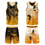 Custom Orange Reversible Basketball Suit for Adults and Kids Personalized Jersey