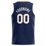 Custom Stitched Basketball Jersey for Men, Women And Kids Navy-Gold-White