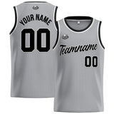 Custom Stitched Basketball Jersey for Men, Women  And Kids Gray-Black