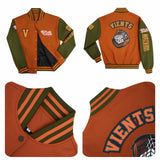Custom Dull Orange Olive Green Varsity Jackets for Men Women Youth Personalized Letterman Jackets
