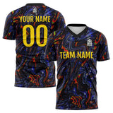 Custom Soccer Uniform Jersey Kids Adults Personalized Set Jersey Black&Fluid