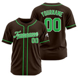 Custom Baseball Jersey Stitched Design Personalized Hip Hop Baseball Shirts Brown-Green