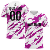 Custom Soccer Uniform Jersey Kids Adults Personalized Set Jersey Worn&Rose&White