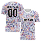 Custom Soccer Uniform Jersey Kids Adults Personalized Set Jersey White&Fluid