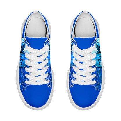 Mid-Top Canvas Shoes - Dinosaur Prints Transforming Each Step