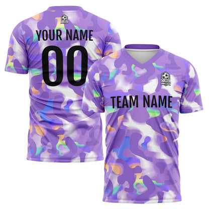 Custom Soccer Uniform Jersey Kids Adults Personalized Set Jersey Gorgeous&Lavender