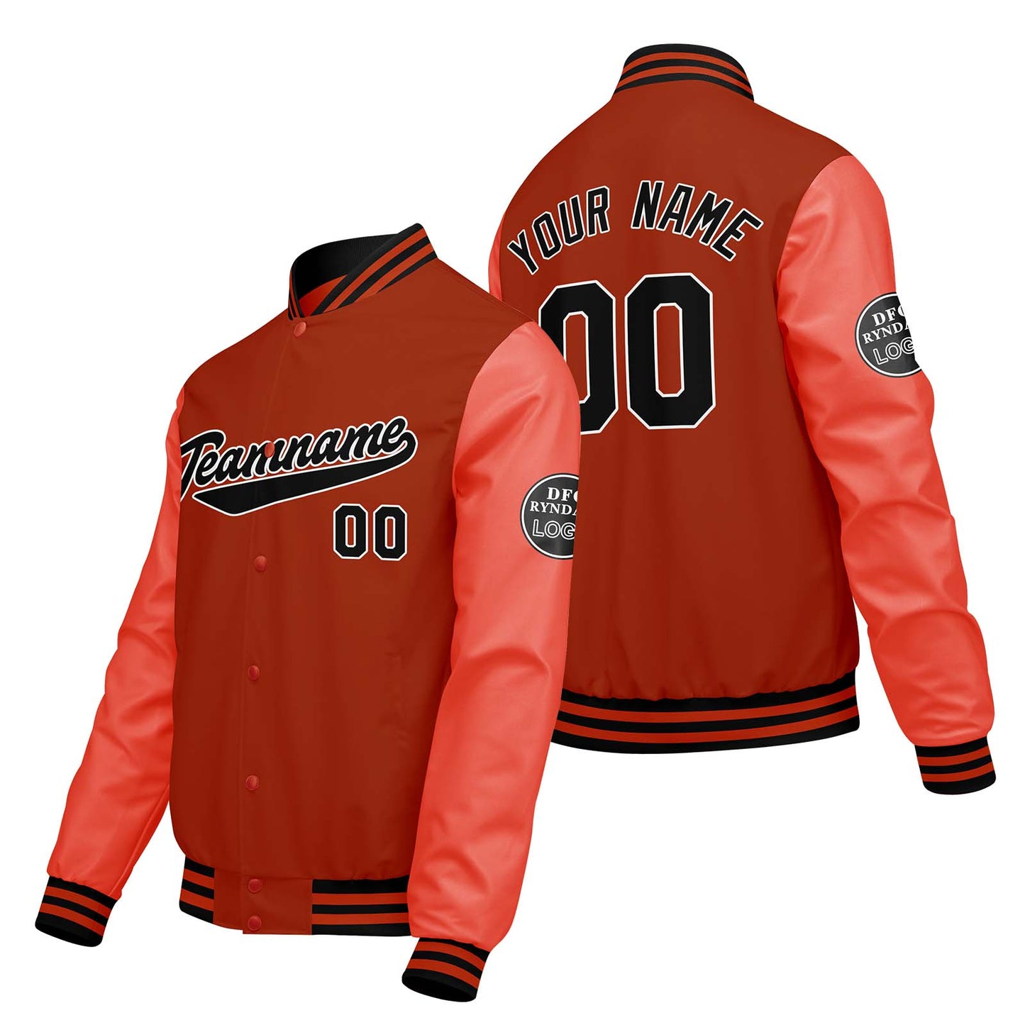 Custom Orange Varsity Jackets for Men Women Youth Personalized Letterman Jackets