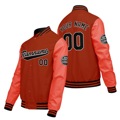 Custom Orange Varsity Jackets for Men Women Youth Personalized Letterman Jackets