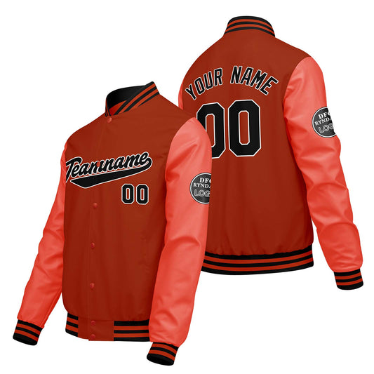 Custom Orange Varsity Jackets for Men Women Youth Personalized Letterman Jackets