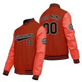 Custom Orange Varsity Jackets for Men Women Youth Personalized Letterman Jackets